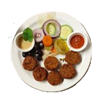 Falafel With Salad & Tahini Sauce(5Pcs)
